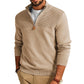 Quarter Zip Sweater Slim Fit Casual Pullover Mock Neck