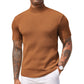 Mock Turtleneck Sweater Short Sleeve Casual Basic Top