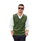 Casual V Neck Sweater Vest Cable Knitted Pullover Knitwear