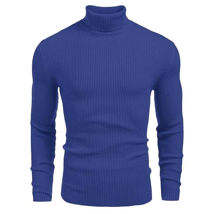 Ribbed Pattern Long Sleeves Knitted Pullover