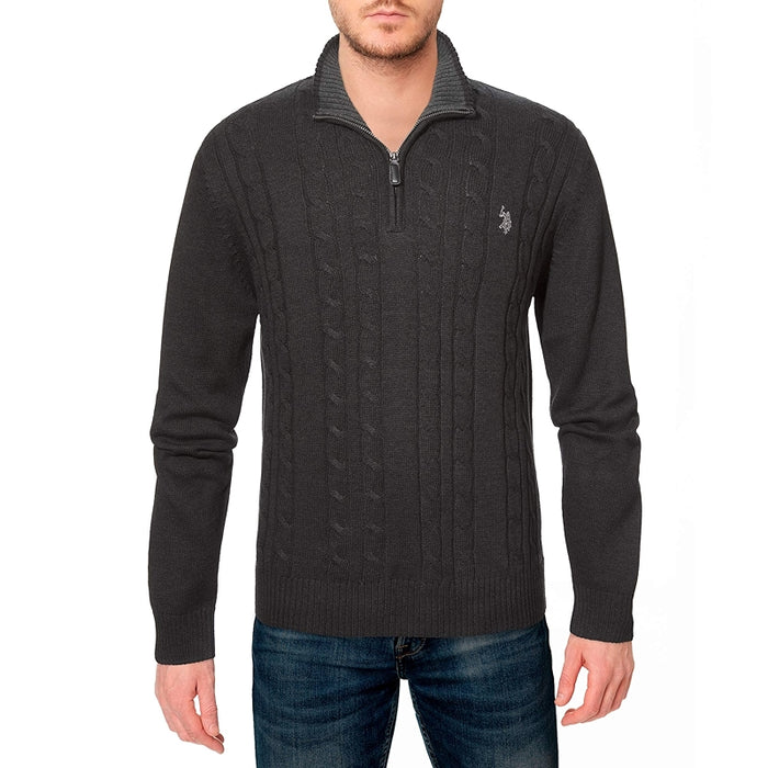 Cable Knit 1/4 Zip Sweater