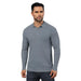 Long Sleeve Polo Sweater Waffle Textured Casual Knit Pullover