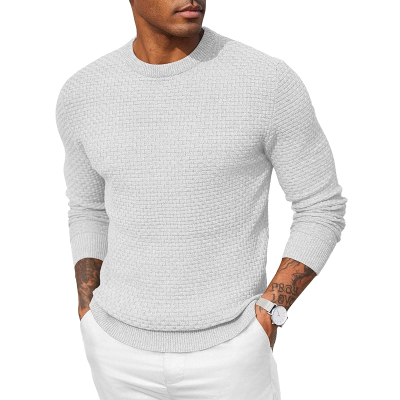 Dress Crewneck Sweater Pullover Knit Long Sleeve Casual Slim Fit