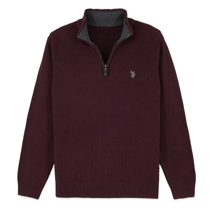 Cable Knitted Zip Sweater