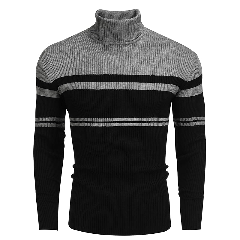 Ribbed Pattern Long Sleeves Knitted Pullover