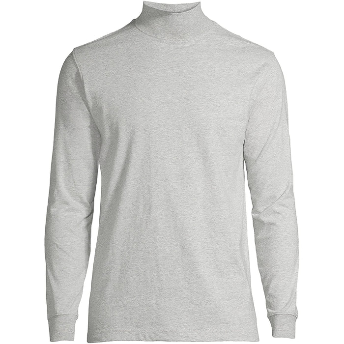 Super T Cotton Blend Mock Turtleneck
