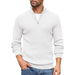 Quarter Zip Sweater Slim Fit Mock Neck Pullover