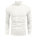 Ribbed Slim Fit Knitted Pullover Casual Turtleneck Sweater