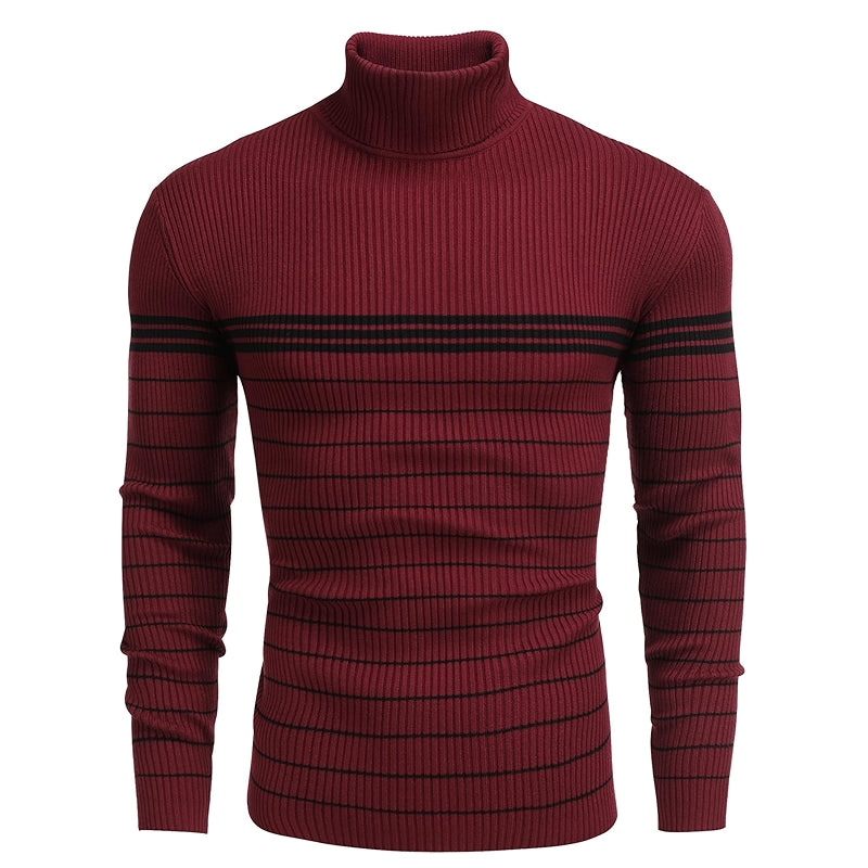 Ribbed Pattern Long Sleeves Knitted Pullover