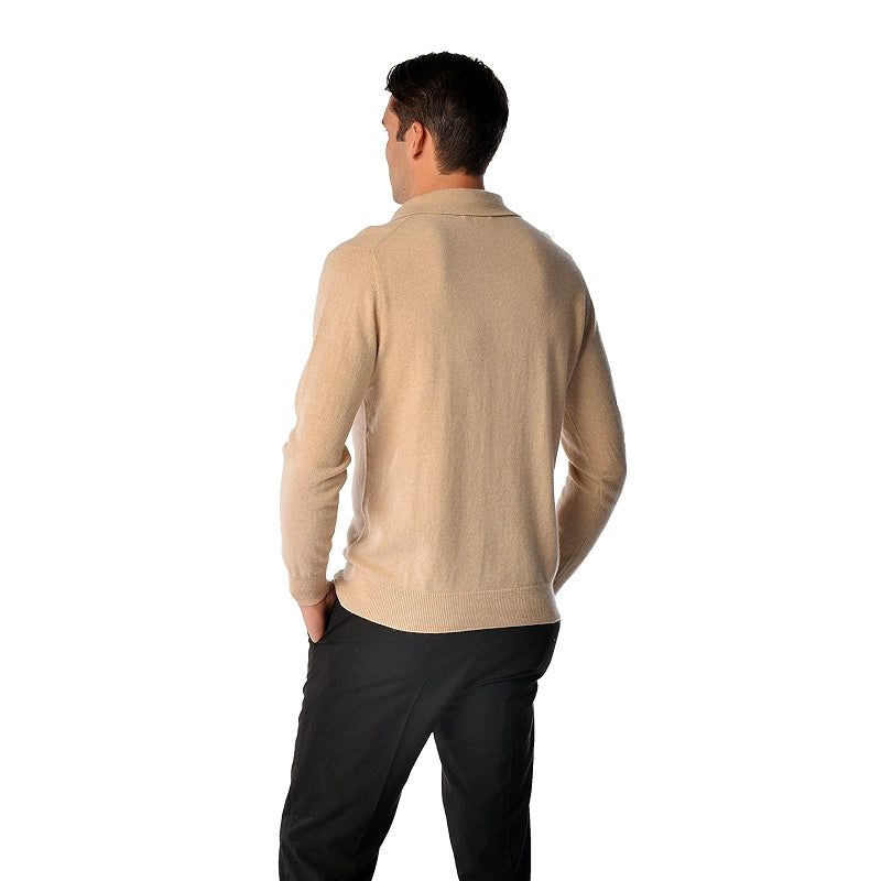 Cashmere Polo Pullover Sweater Lightweight Soft Warm