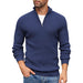 Quarter Zip Sweater Slim Fit Mock Neck Pullover
