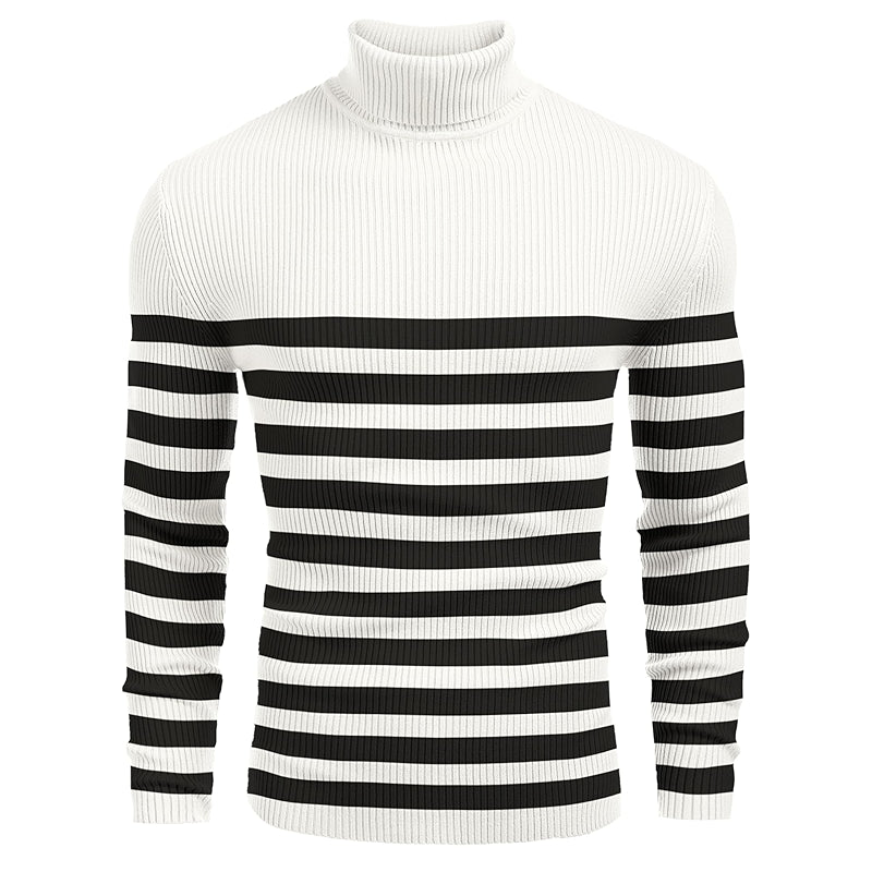 Ribbed Pattern Long Sleeves Knitted Pullover