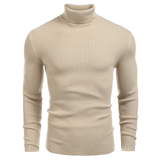 Ribbed Pattern Long Sleeves Knitted Pullover