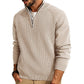 Quarter Zip Pullover Sweater Turtleneck Raglan Long Sleeve