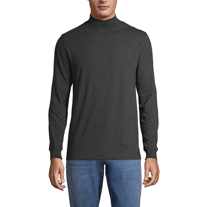 Super T Cotton Blend Mock Turtleneck