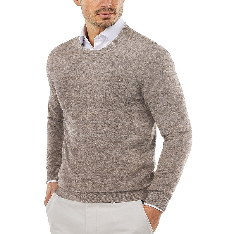 Crew Neck Sweater Slim Fit Lightweight Knitted Pullover