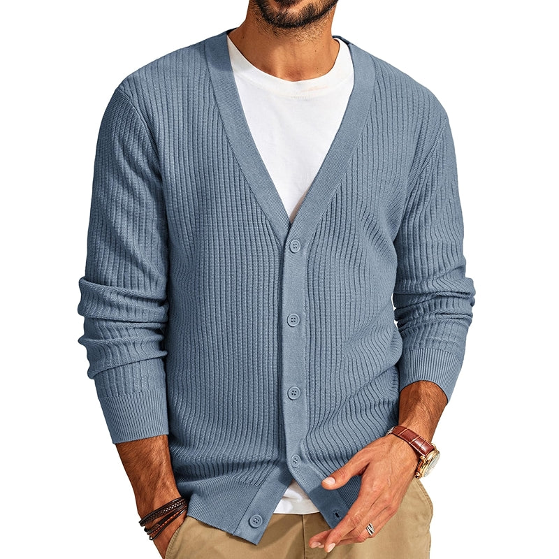 Cardigan Sweater Long Sleeve V Neck Slim Fit Casual