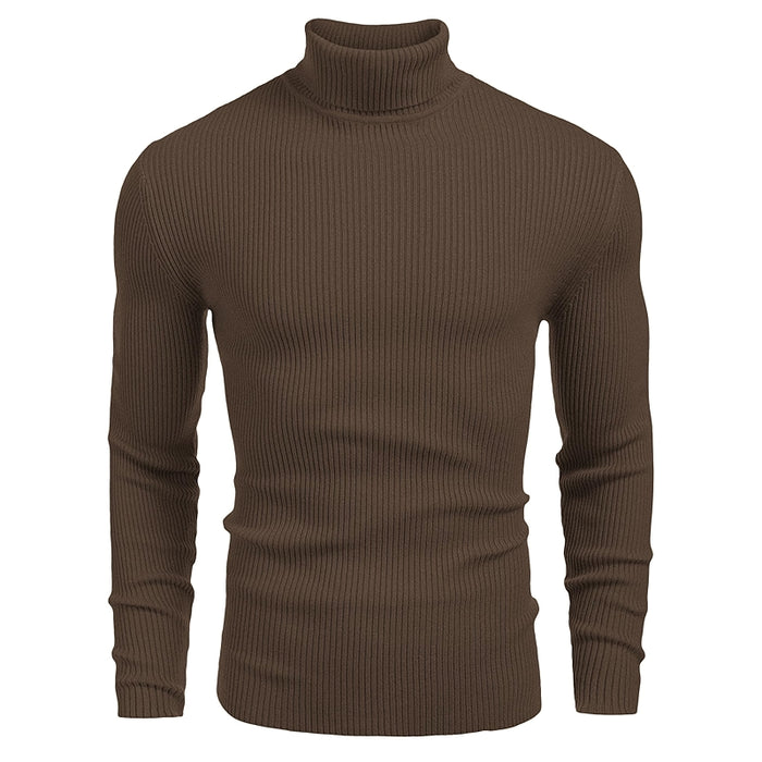 Ribbed Pattern Long Sleeves Knitted Pullover