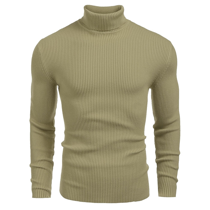 Ribbed Pattern Long Sleeves Knitted Pullover