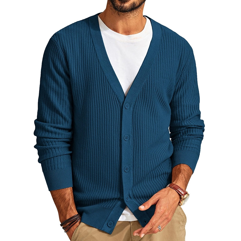 Cardigan Sweater Long Sleeve V Neck Slim Fit Casual