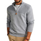 Quarter Zip Sweater Slim Fit Casual Pullover Mock Neck