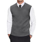 Sweater Vest V Neck Sleeveless Casual Knitted Pullover