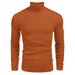 Ribbed Slim Fit Knitted Pullover Casual Turtleneck Sweater