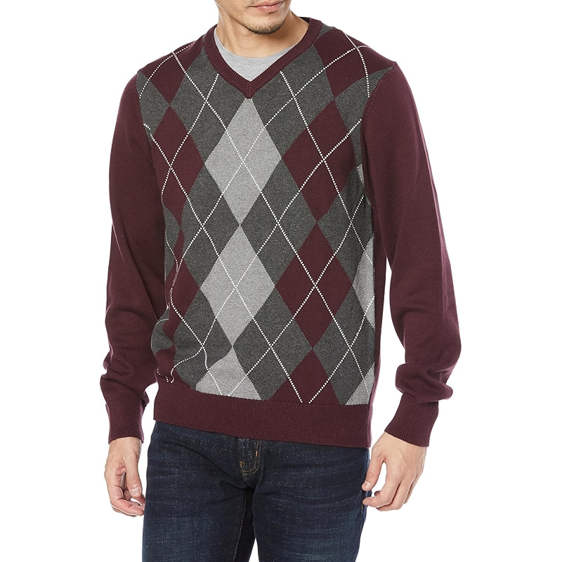 Casual Pullover With V Style And Long Sleeves