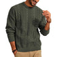 Men Casual Cable Knit Drop Style Pullover