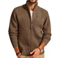 Full Zipper Cardigan Casual Stand Collar Sweater