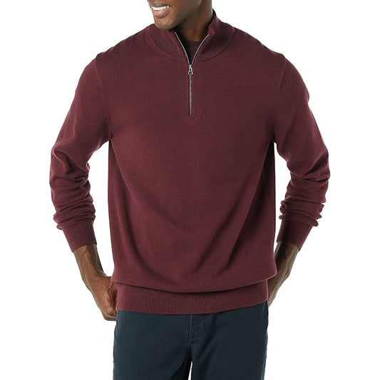 Cotton Quarter Zip Sweater