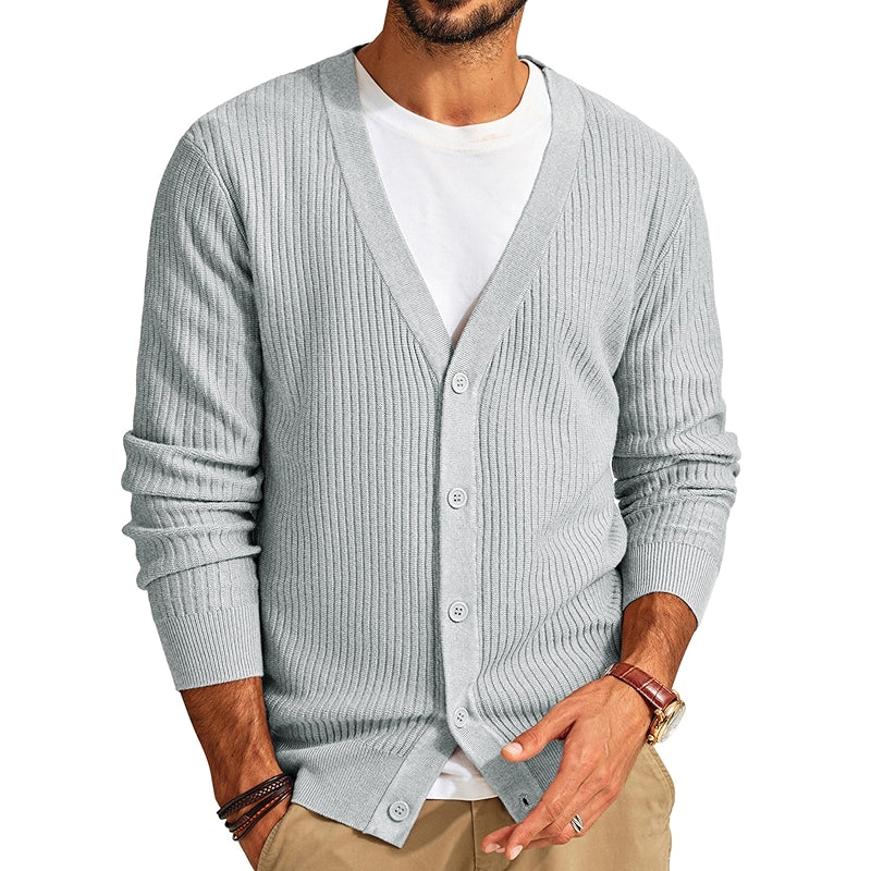 Cardigan Sweater Long Sleeve V Neck Slim Fit Casual