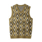 V Neck Knitted Sweater Sleeveless Pullover Knitwear Vest