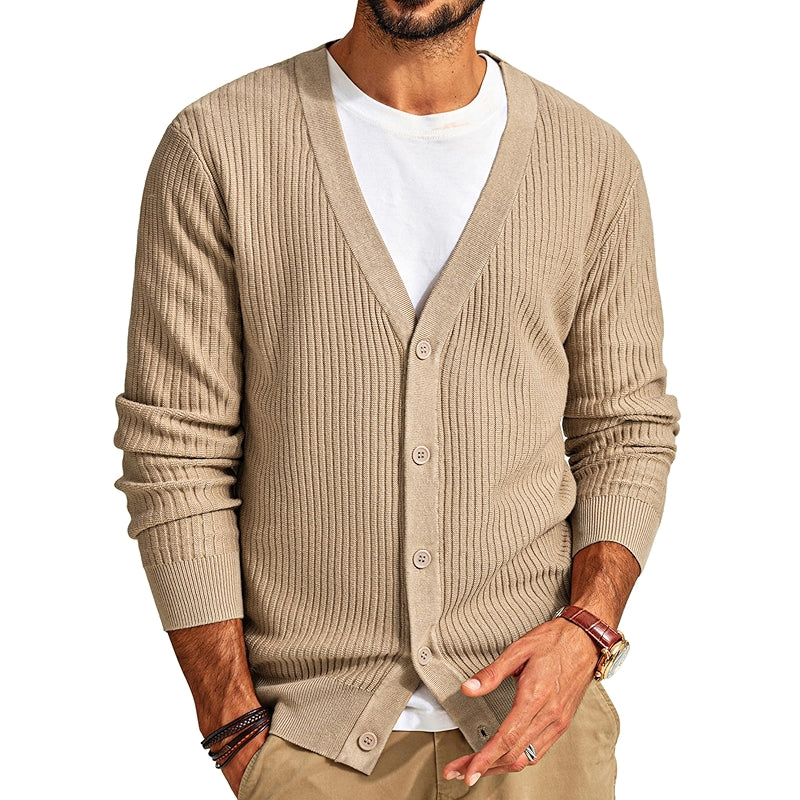 Cardigan Sweater Long Sleeve V Neck Slim Fit Casual