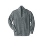 Solid Colored Ribbed Design Shawl Collar Cardigan