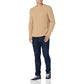 Long Sleeve Cotton Fisherman Cable Crewneck Sweater