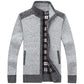 Full Zip Slim Thick Knitted Cardigan Jacket With Pockets