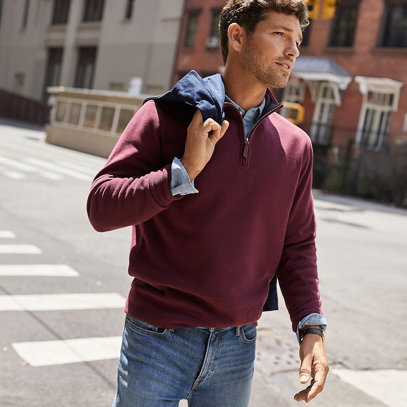 Bedford Rib Quarter Zip Sweater