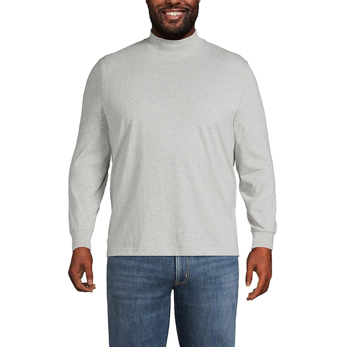 Super T Cotton Blend Mock Turtleneck
