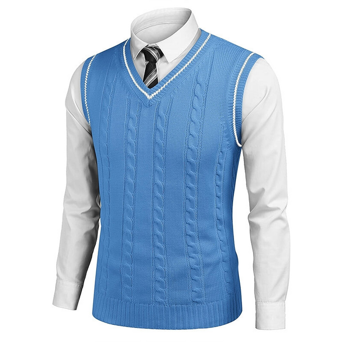 Cable Knit Sleeveless Vest