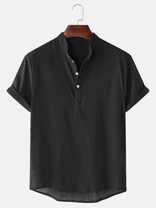 Solid Color Basic Henley Shirts