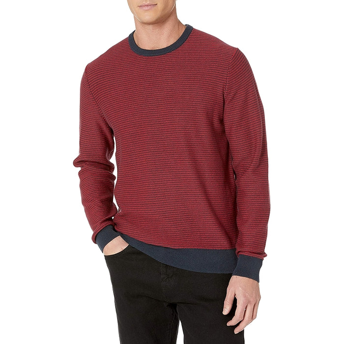 Solid Colored Men Crew Style Pullover With Long Sleeves