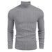 Ribbed Slim Fit Knitted Pullover Casual Turtleneck Sweater