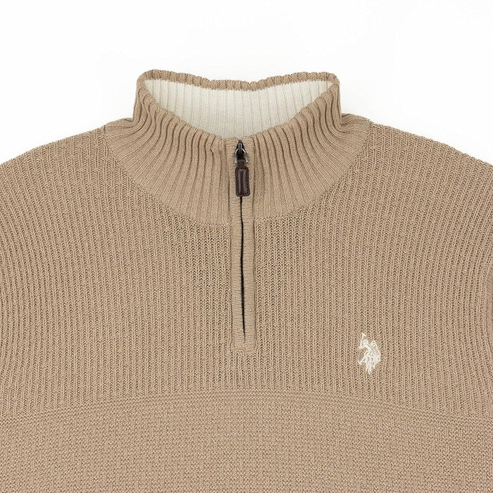 Cable Knit 1/4 Zip Sweater