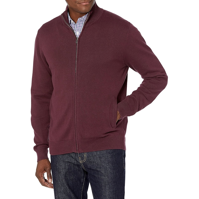 Solid Colored Pullover With Zipper Closure