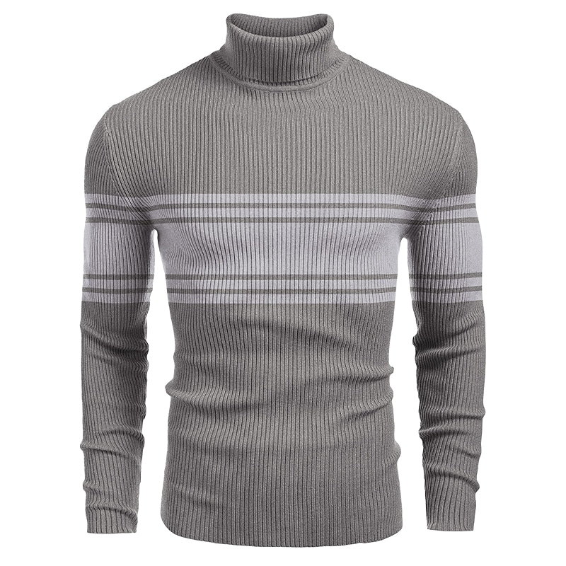 Ribbed Pattern Long Sleeves Knitted Pullover