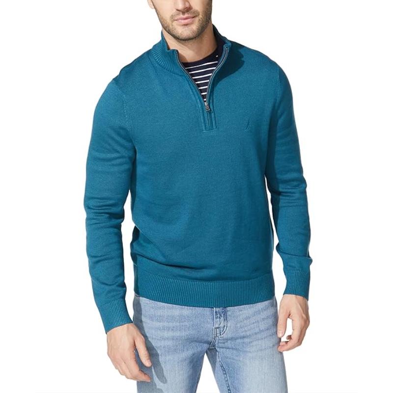 Men Pullover With Zipper Closure