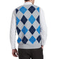 Argyle Vest Sweater Wool Blend V Neck Sleeveless Pullover