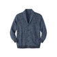 Solid Colored Ribbed Design Shawl Collar Cardigan