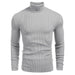 Ribbed Slim Fit Knitted Pullover Casual Turtleneck Sweater